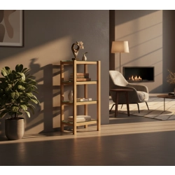 REGAŁ NA KSIĄŻKI  DREWNO LITE DĄB JESION OLCHA RNK-12